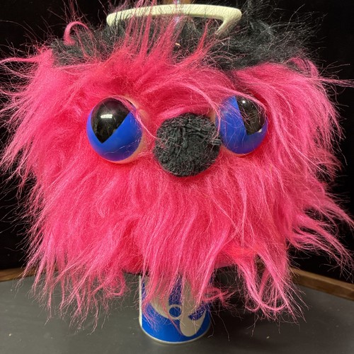 1960s disk case pink fuzzy - 1960s,