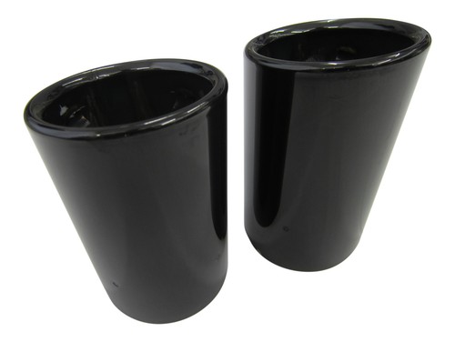 Premium tubo finale nero - 2x,