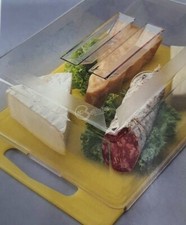 Tagliere giallo 34,5 x 25 cm con coprialimenti in materiale atossico Montana