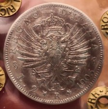 Moneta 2 Lire 1905 Aquila