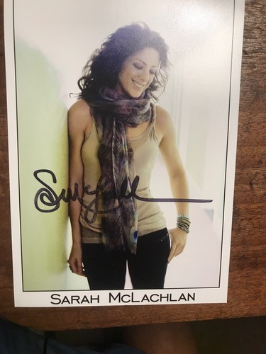 Sarah mclachlan autografo - sarah,