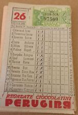 SCHEDINA TOTOCALCIO 26/1958 CASERTANA CARRARESE COSENZA NOVESE PRO PATRIA PADOVA