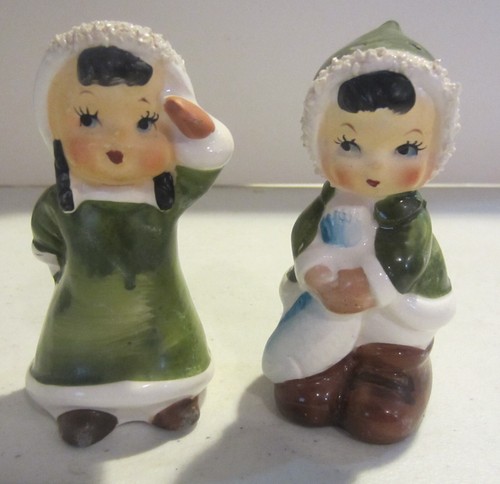 Vintage eskimo boy girl - boy, w/fish