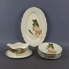 Servizio Piatti Per Asparagi Porcellana Verbano Laveno E KPM Vintage 1980