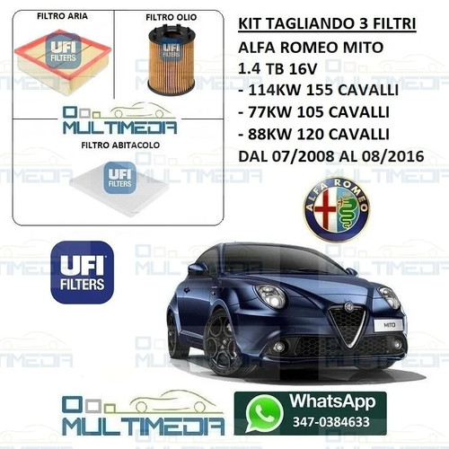 Tagliando filtri ufi alfa - tagliando,