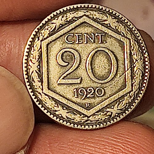 Raro centesimi 1920 esagono - 20,