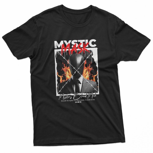 Maglietta mystic mask burning - mask,
