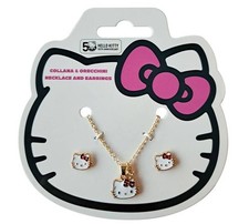 Set collana orecchini dorati - e,