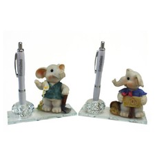 34083 Bomboniere PortaPenne Elefante Maschio Battesimo Penna Diffusore