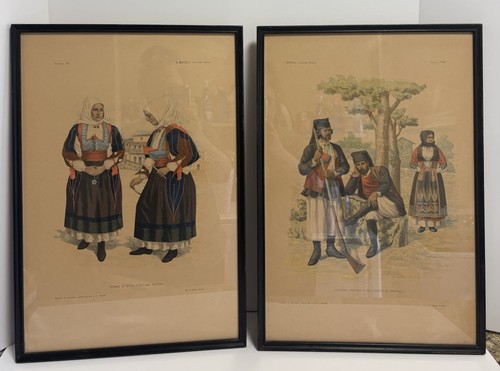 Litografia costume sardo lotto - litografia,