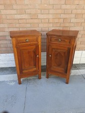 COPPIA DI COMODINI LIBERTY ECLETTICO IN RADICA DI NOCE DEI PRIMI ANNI DEL 900