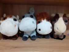 ANIMALI AMICI DELLA FATTORIA PELUCHE CAPRA+MUCCA+ASINO+CAVALLO Plush Big Headz