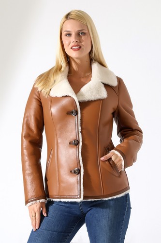 Giacca donna whisky shearling