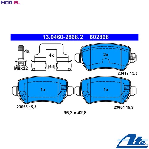 Set pastiglie freno - set,