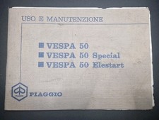 Libretto Uso E Manutenzione Vespa 50, 50 Special, 50 Elestart I EDIZIONE