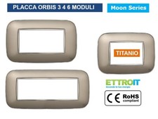 Placche Placca compatibili Bticino Axolute  3 4 6  Posti  Moduli Colore TITANIO