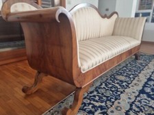 divano d'epoca dell'800 lastronato noce, perfetto in ogni dettaglio