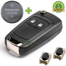 CHIAVE GUSCIO PER OPEL INSIGNIA CORSA ZAFIRA ASTRA MERIVA + CR2032 +2x PULSANTI