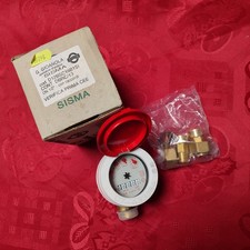 CONTATORE PER ACQUA CALDA GIOANOLA OTTONE 1/2 " QUADRANTE ASCIUTTO CON RACCORDI