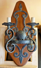 Applique ferro battuto legno - applique,