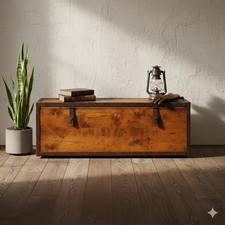 Baule antico abete massello - baule,