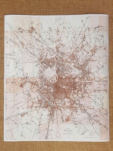Carta topografica milano anno - carta,