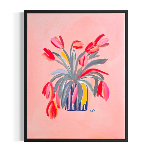 Arte parete tela tulipani - arte,