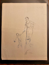 YAMBO Nerbini Vallecchi TAVOLA ORIGINALE 1930 china su carta Enrico Novelli XX