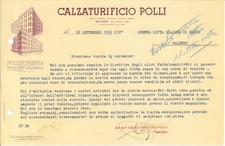 Lettera int. CALZATURIFICIO POLLI. Milano, 18 settembre 1936