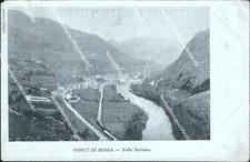 bs548 cartolina ponte di nossa valle seriana 1900 provincia di bergamo lombardia