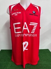 MAGLIA BASKET OLIMPIA MILANO MATCH WORN ISSUED SHIRT JERSEY VINTAGE CAMISETA COA