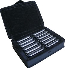 Armonica a bocca blues - set Muha - arpa, 12 pezzi in varie tonalità + valigetta