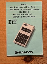 Sanyo CZ-8141 Calcolatrice vintage manuale istruzioni anni 70 80