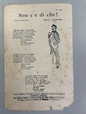 Rarissimo spartito musicale Non c'e' di che! Prima edizione Ruotolo De Gregorio