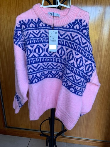 Zara nuovo maglione donna rosa - zara,