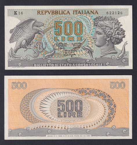 Banconota italia 500 lire - italia,