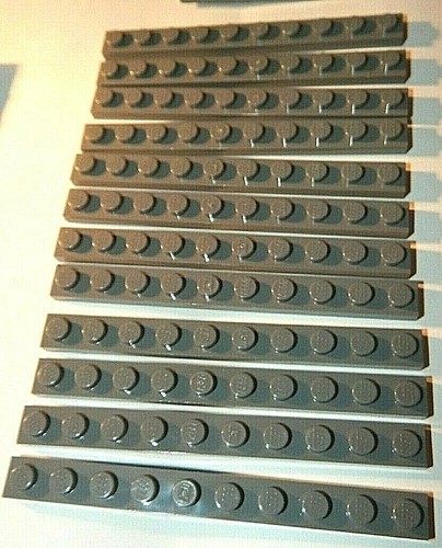 Lego lotto piatti grigi - lotto, 12