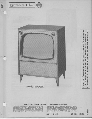 1957 coronado tv2 9414a - 1957, tv2-9414a
