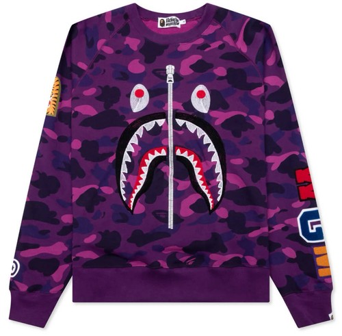 Felpa maglione girocollo viola