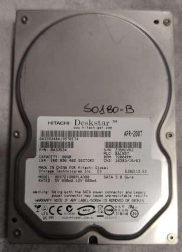 Hard disk sata 80gb - disk,