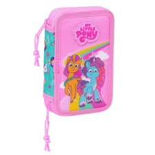 Astuccio Doppio My Little Pony Magic Rosa Turchese 12.5 x 19.5 x 4 cm 28 Pezz