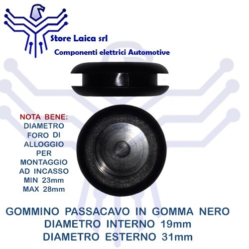 Gommino passacavo gomma - in,