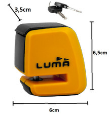 BLOCCA DISCO PICCOLO LUCCHETTO ANTIFURTO MOTO SCOOTER LUMA BLU CON CUSTODIA