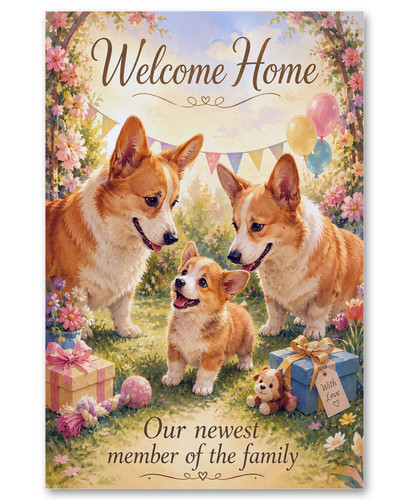 Welsh corgi welcome - welsh,