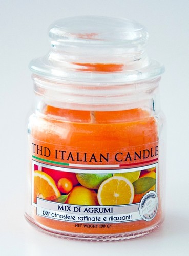 Candela vaso vetro italian - candela,