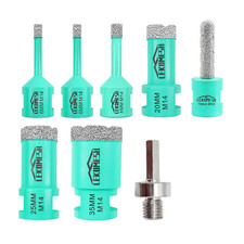 Kit Di Punte Diamantate per Piastrelle a Tazza – 8 Pezzi (6/6/8/20/25/35 Mm + 10