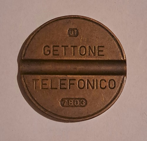 Gettone telefonico con segno - telefonico,