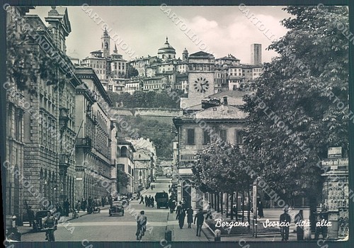 Bergamo città piegata - piegata, fg