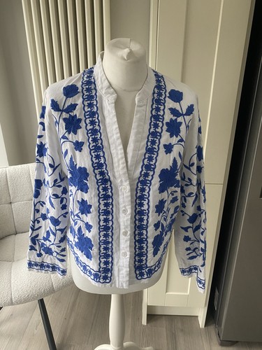 Giacca camicia zara blu - blu, bianco