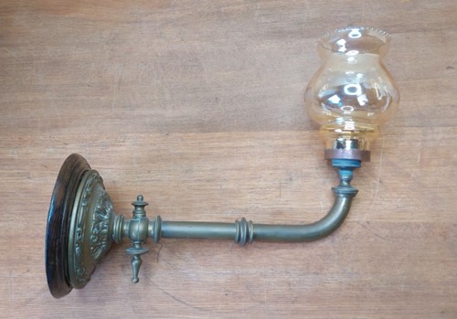 Antique brass electrified gas - electrified,